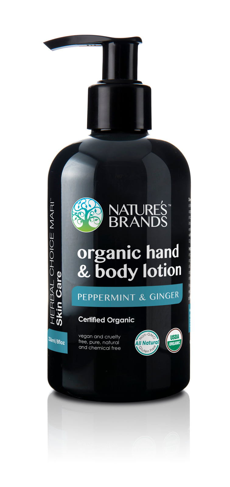 Herbal Choice Mari Organic Hand And Body Lotion, Peppermint & Ginger