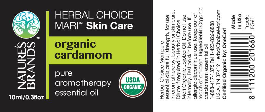 Herbal Choice Mari Organic Cardamom Essential Oil; 0.3floz Glass