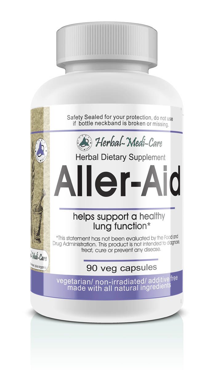 Herbal-Medi-Care Whole Food Aller-Aid (Congestion Relief) Vegetarian Capsules; 90-Count - Herbal-Medi-Care Whole Food Aller-Aid (Congestion Relief) Vegetarian Capsules; 90-Count - Herbal-Medi-Care Whole Food Aller-Aid (Congestion Relief) Vegetarian Capsules; 90-Count
