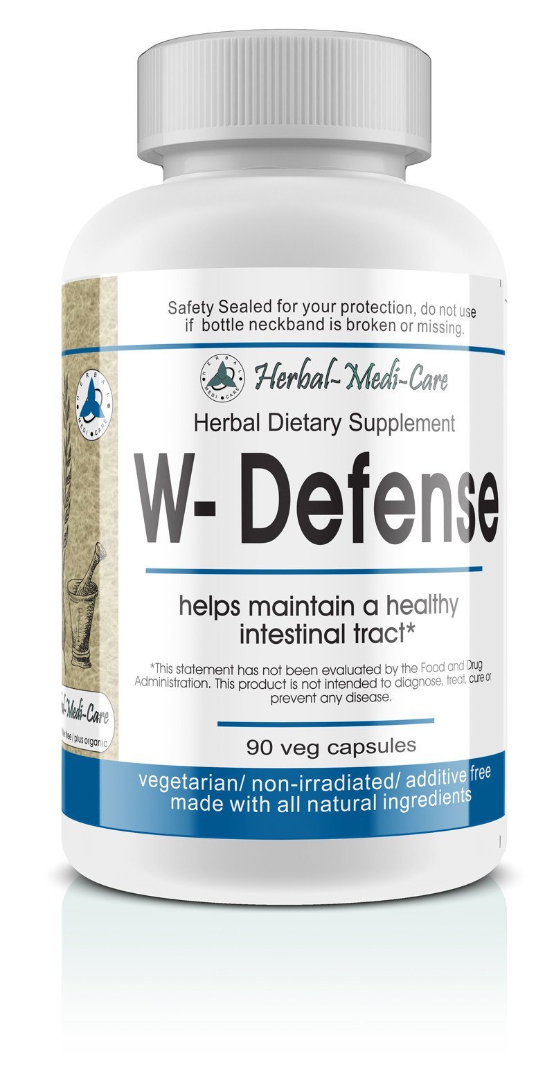 Herbal-Medi-Care Whole Food W-Defense (Intestinal Invaders) Vegetarian Capsules; 90-Count