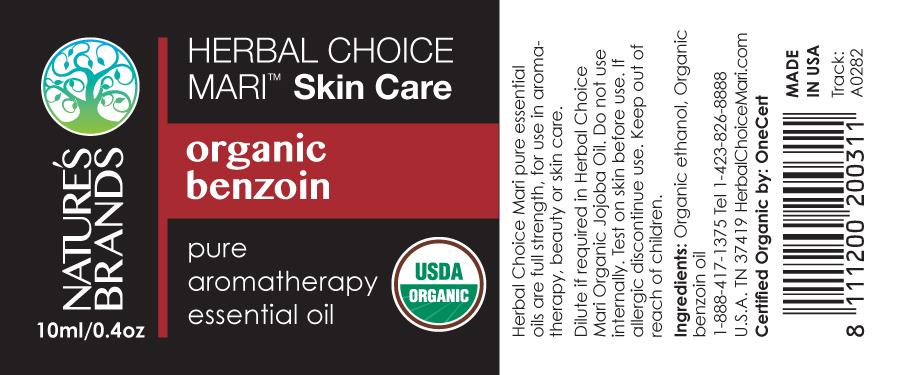Herbal Choice Mari Organic Benzoin Essential Oil; 0.3floz Glass