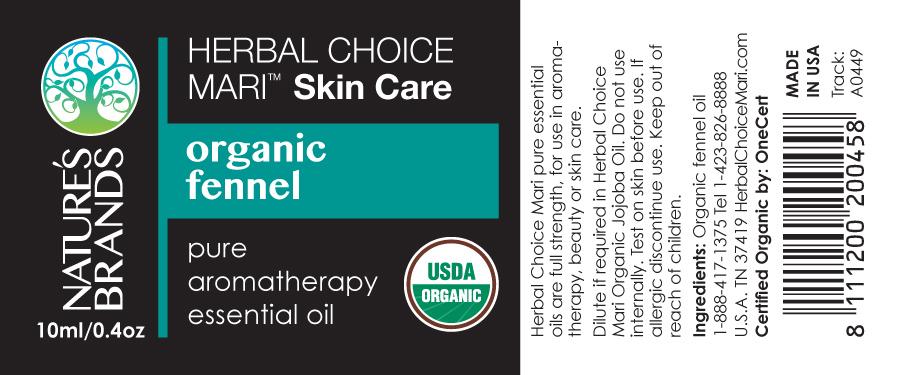 Herbal Choice Mari Organic Fennel Essential Oil; 0.3floz Glass