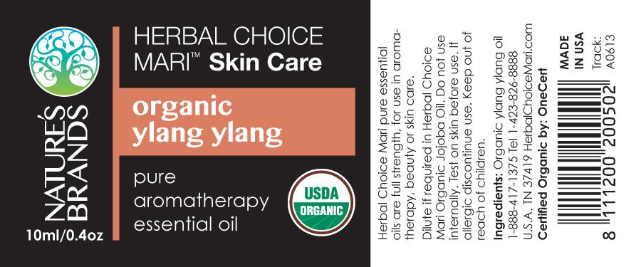 Herbal Choice Mari Organic Ylang Ylang Essential Oil; 0.3floz Glass