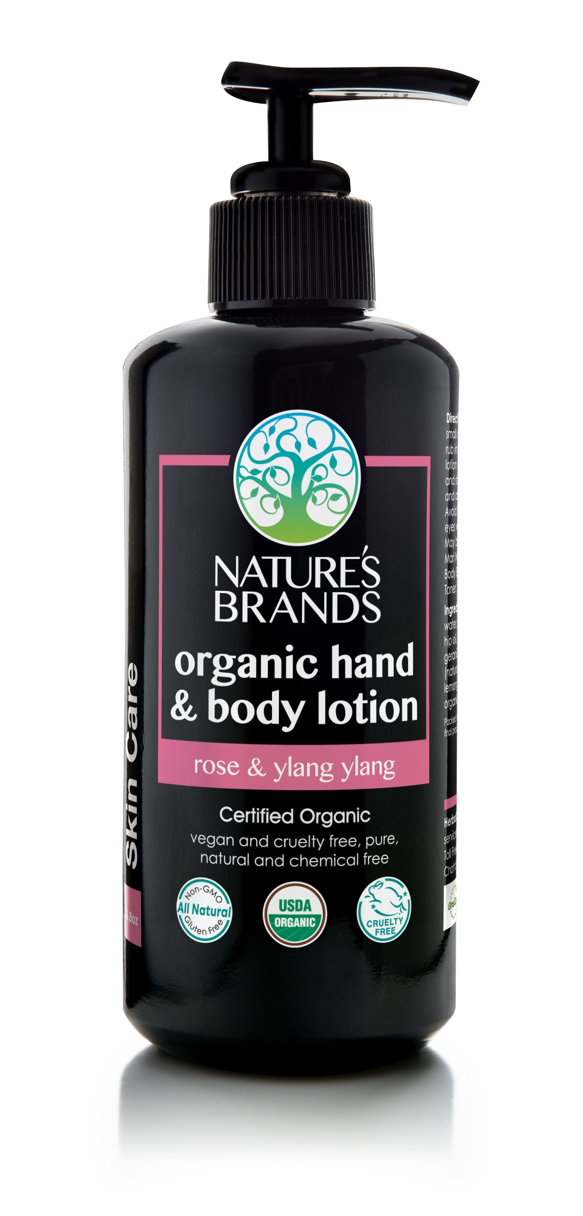 Herbal Choice Mari Organic Hand And Body Lotion, Rose And Ylang Ylang