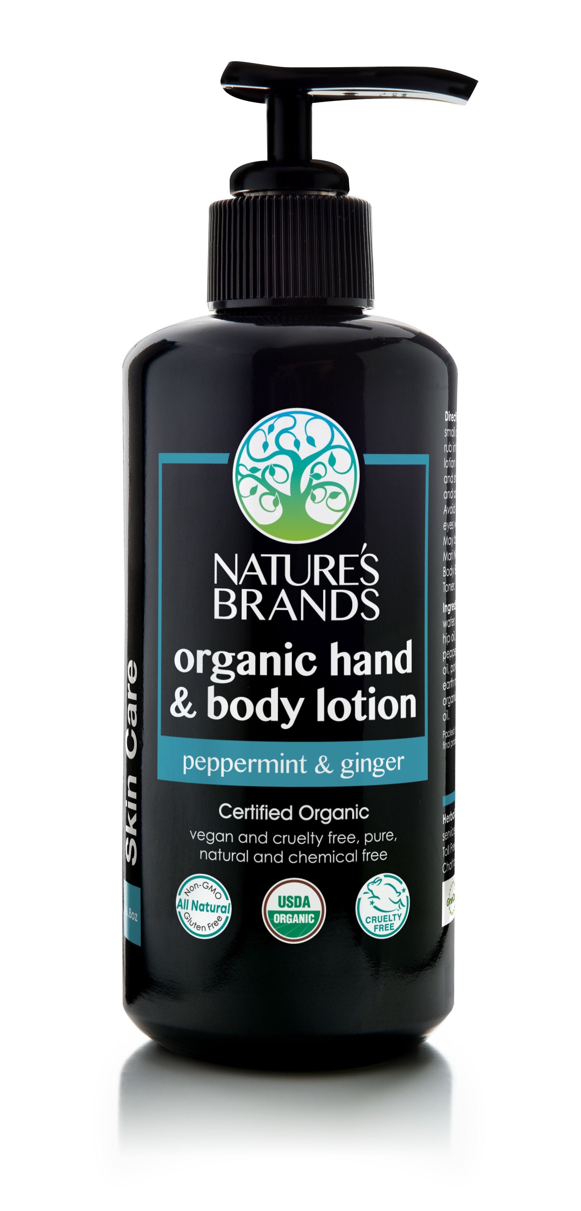 Herbal Choice Mari Organic Hand And Body Lotion, Peppermint & Ginger