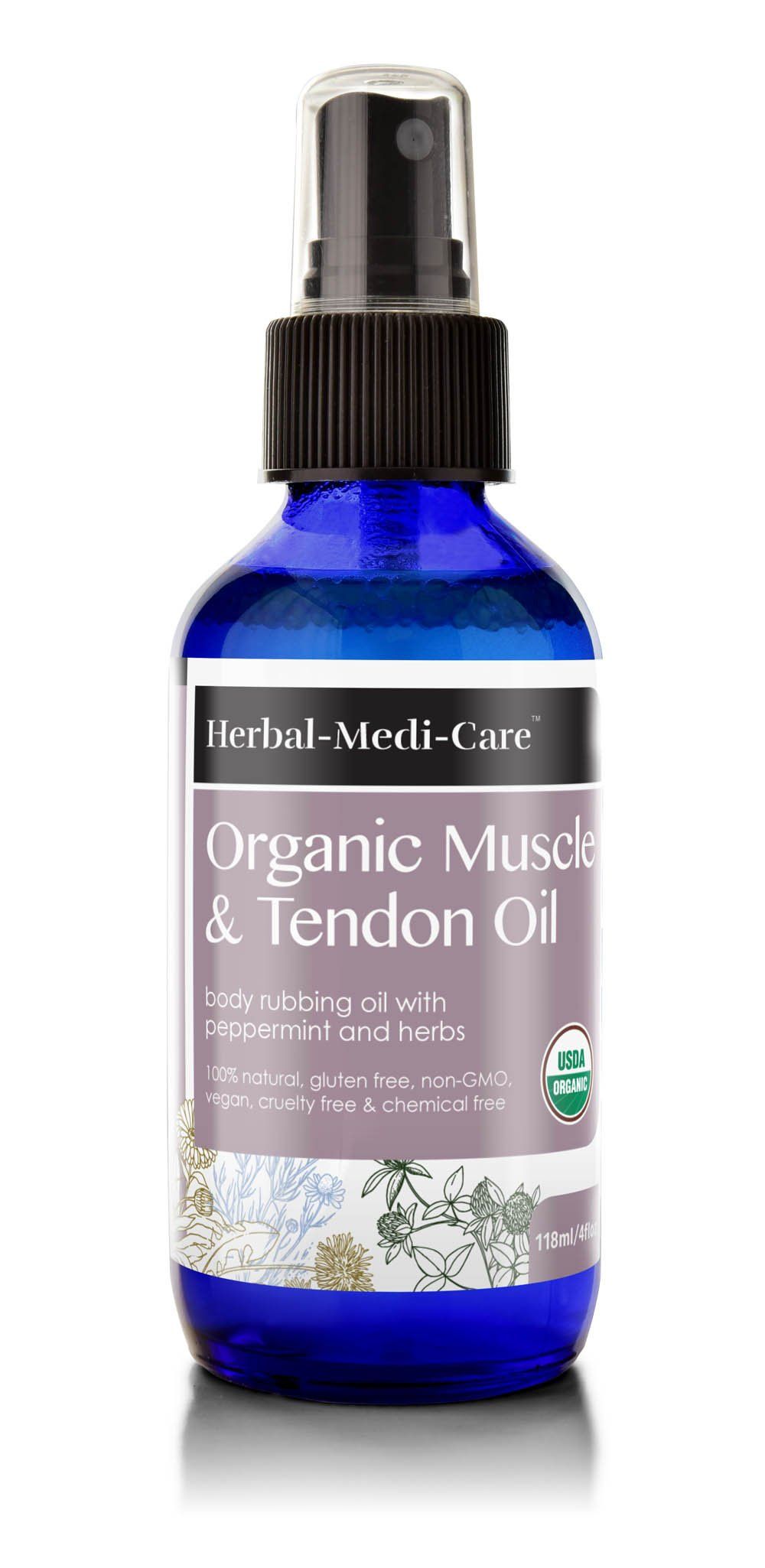 Herbal-Medi-Care Organic Muscle And Tendon (Inflammation And Soreness Relief) Oil; 4floz