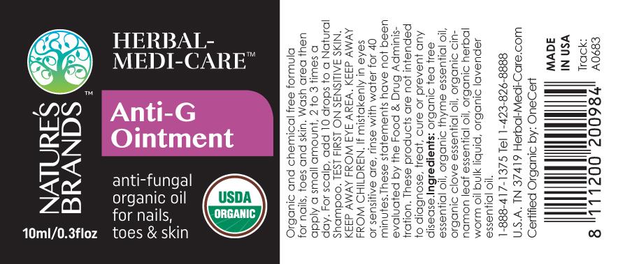 Herbal-Medi-Care Organic Anti-G (Fungal) Ointment; 0.3floz