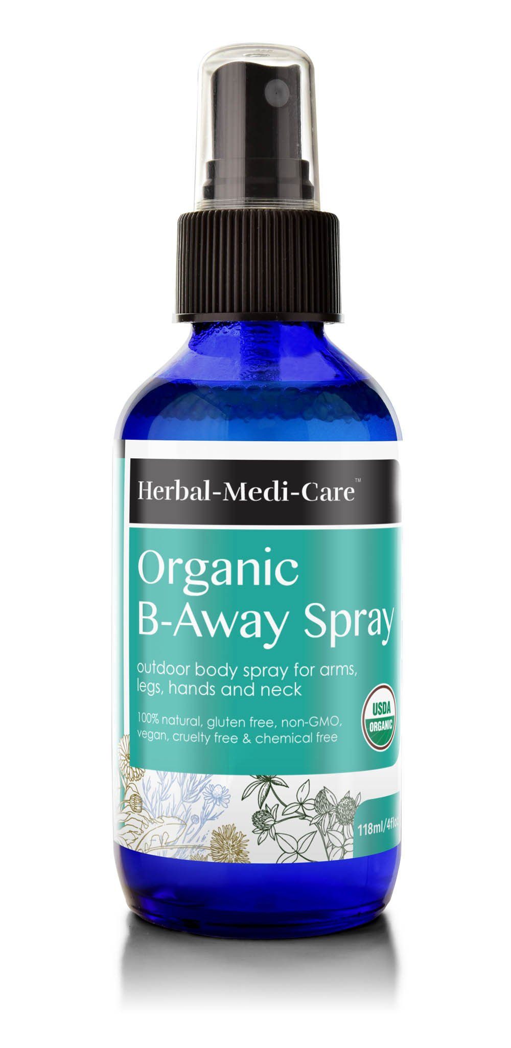 organic bug spray for herb garden Herbal-Medi-Care Organic B-Away (Bug Away) Spray; 4floz