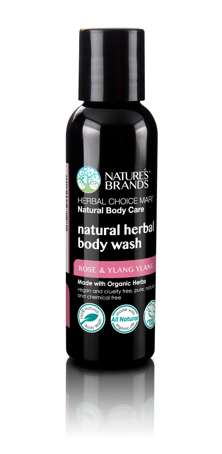 Herbal Choice Mari Organic Herbal Body Wash, Rose & Ylang Ylang
