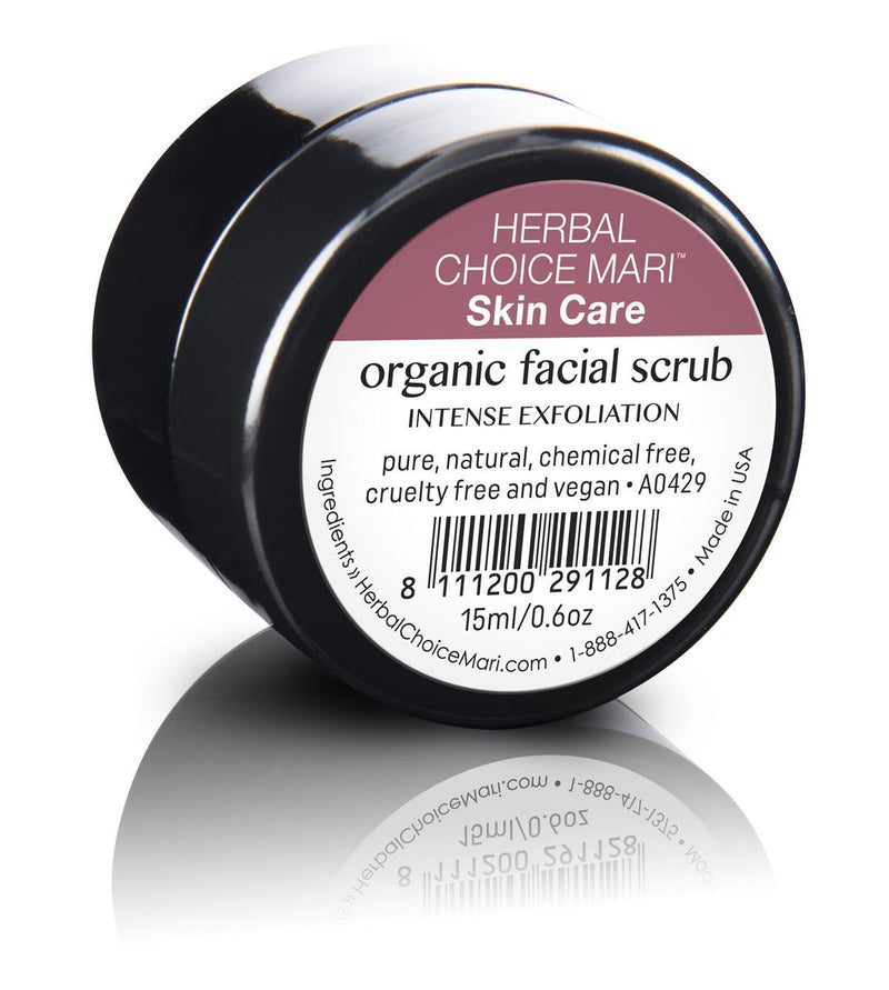 Herbal Choice Mari Organic Facial Scrub, Intense Exfoliation - Herbal Choice Mari Organic Facial Scrub, Intense Exfoliation - 0.5floz