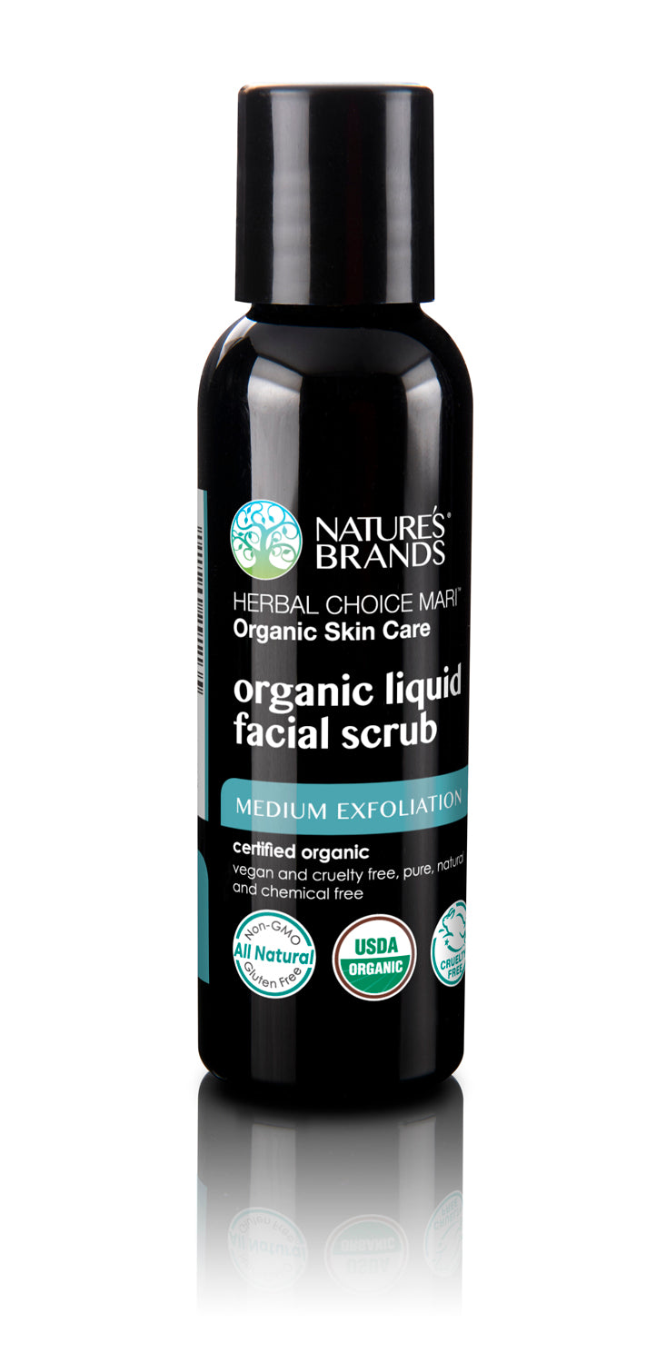 Herbal Choice Mari Organic Liquid Facial Scrub, Medium Exfoliation