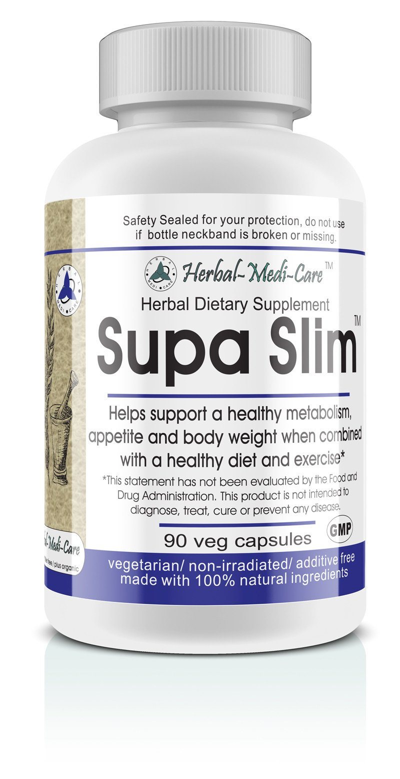 natural weight loss drugs Herbal-Medi-Care Whole Food Supa Slim (Metabolism) Vegetarian Capsules