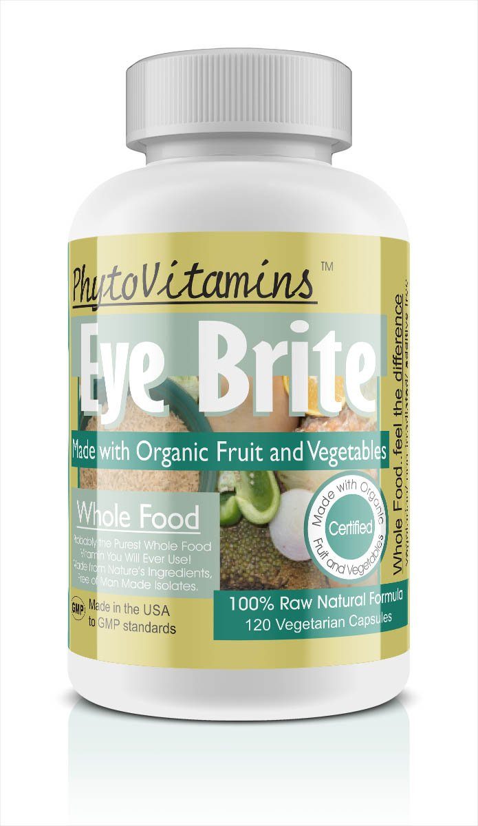 PhytoVitamins Whole Food Eye Brite Vegetarian Capsules; 120-Count, Made with Organic