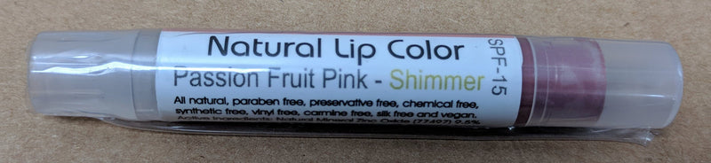 Bella Mari Natural Lip Color; 0.1floz - Bella Mari Natural Lip Color; 0.1floz - Passion Fruit Pink Shimmer