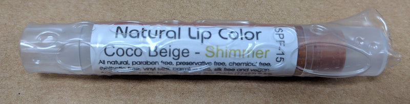 Bella Mari Natural Lip Color; 0.1floz - Bella Mari Natural Lip Color; 0.1floz - Coco Beige Shimmer
