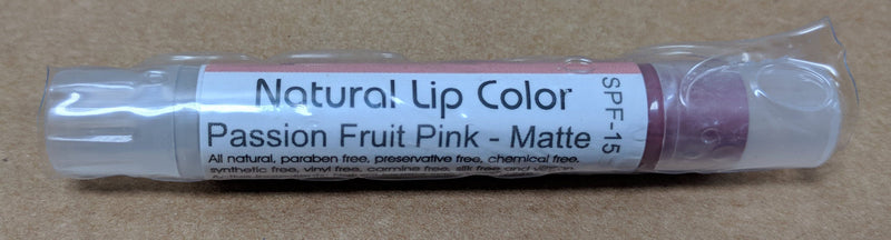 Bella Mari Natural Lip Color; 0.1floz - Bella Mari Natural Lip Color; 0.1floz - Passion Fruit Pink Matte