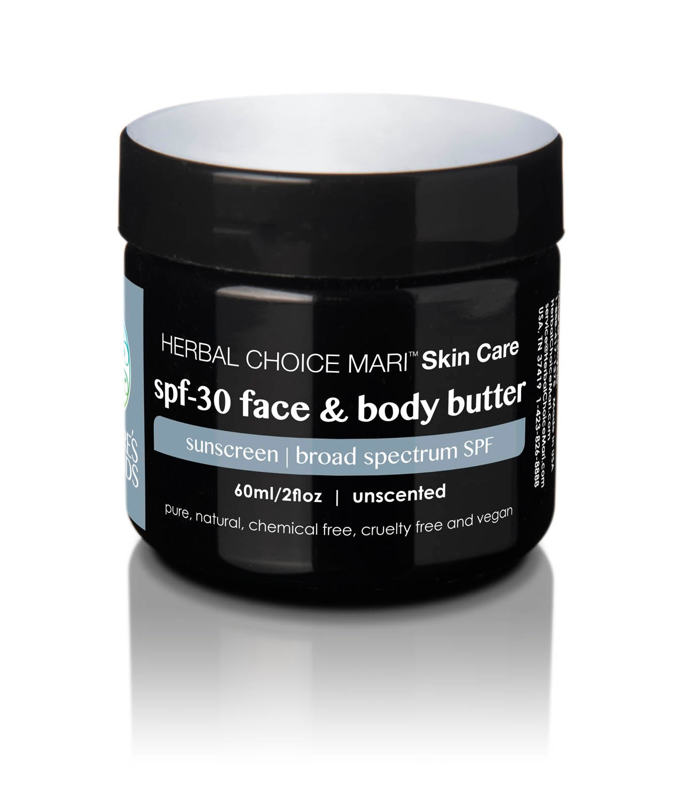 Herbal Choice Mari Natural SPF 30 Face And Body Butter, Unscented