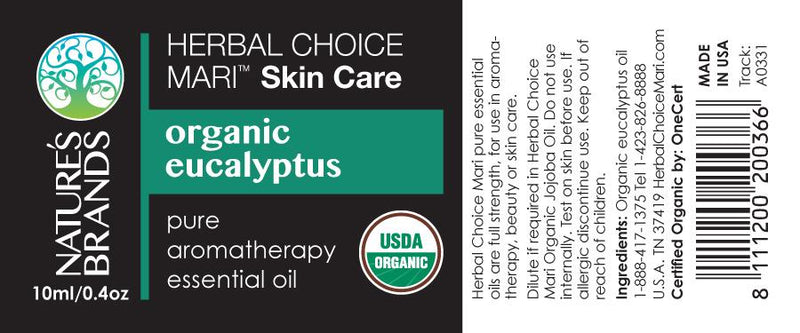 Herbal Choice Mari Organic Eucalyptus Essential Oil; 0.3floz Glass - Herbal Choice Mari Organic Eucalyptus Essential Oil; 0.3floz Glass - Herbal Choice Mari Organic Eucalyptus Essential Oil; 0.3floz Glass