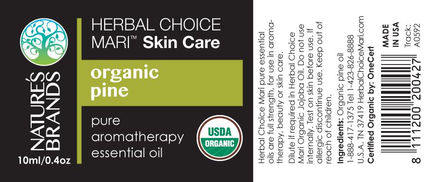 Herbal Choice Mari Organic Pine Essential Oil; 0.3floz Glass