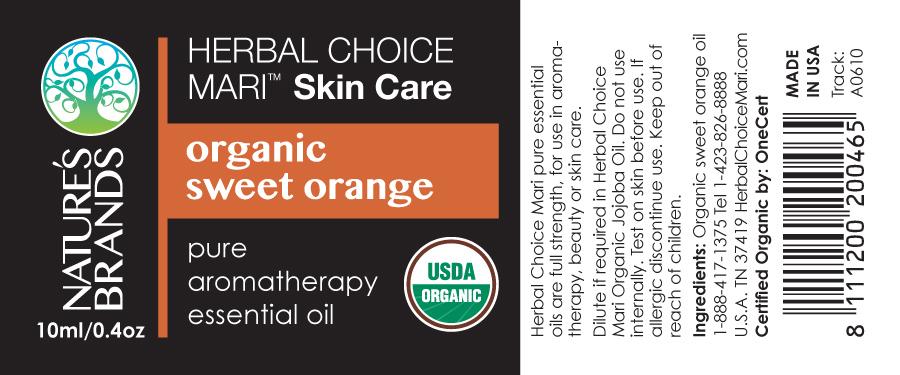 Herbal Choice Mari Organic Sweet Orange Essential Oil; 0.3floz Glass –  Nature's Brands