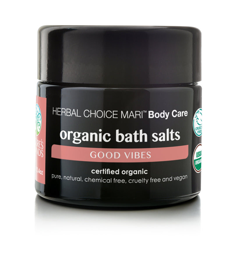 Herbal Choice Mari Organic Bath Salts, Good Vibes - Herbal Choice Mari Organic Bath Salts, Good Vibes - 3.4floz