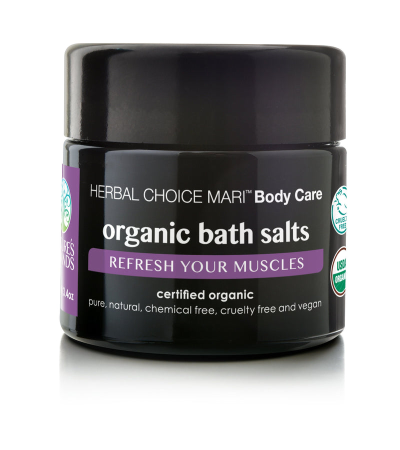 Herbal Choice Mari Organic Bath Salts, Refresh Your Muscles - Herbal Choice Mari Organic Bath Salts, Refresh Your Muscles - 3.4floz
