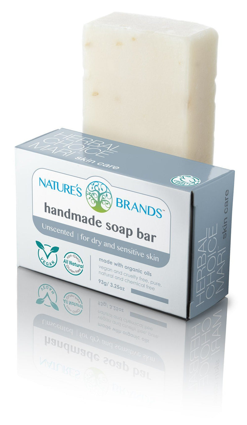 Herbal Choice Mari Natural Handmade Soap Bar, Unscented; 3.2oz - Herbal Choice Mari Natural Handmade Soap Bar, Unscented; 3.2oz - Herbal Choice Mari Natural Handmade Soap Bar, Unscented; 3.2oz