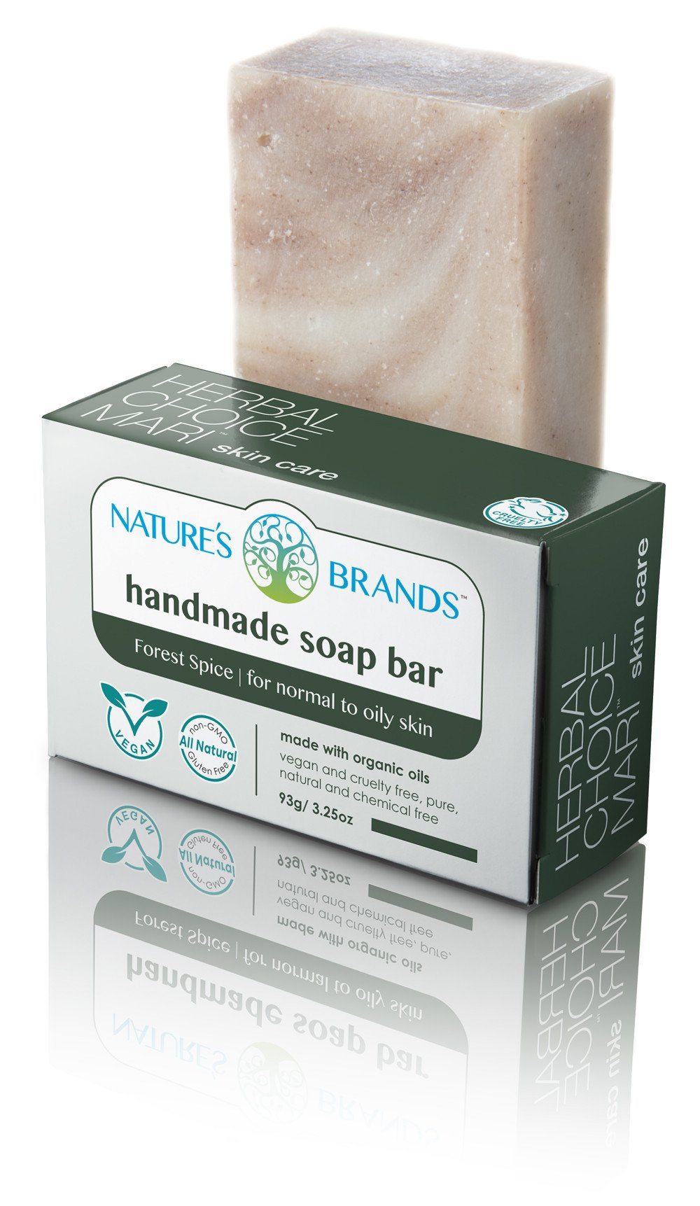 Herbal Choice Mari Natural Handmade Soap Bar, Forest Spice; 3.2oz