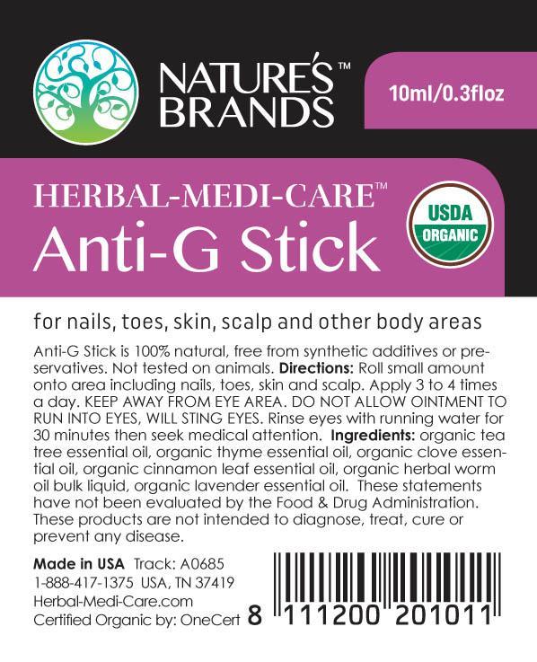 Herbal-Medi-Care Organic  Anti-Fungal (Anti-G Stick); 0.3floz - Herbal-Medi-Care Organic  Anti-Fungal (Anti-G Stick); 0.3floz - Herbal-Medi-Care Organic  Anti-Fungal (Anti-G Stick); 0.3floz