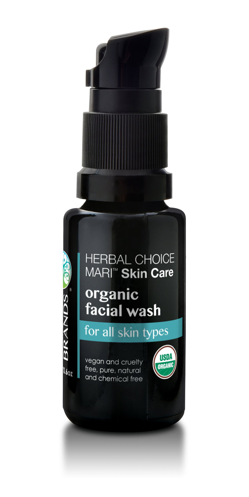 Herbal Choice Mari Organic Facial Wash, Moisturizing for All Skin Types - Herbal Choice Mari Organic Facial Wash, Moisturizing for All Skin Types - 0.5floz