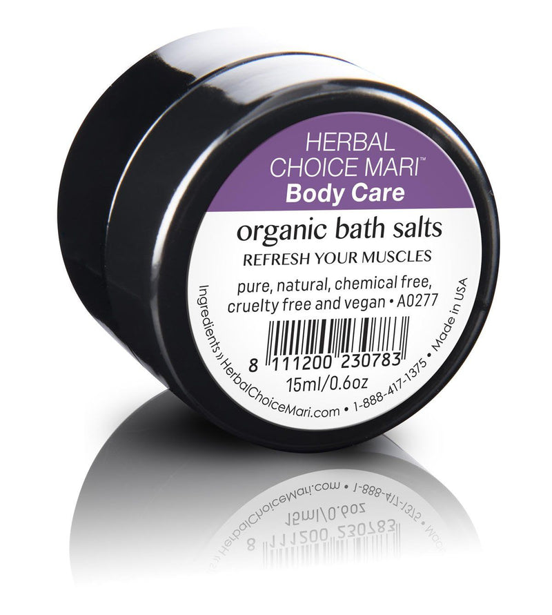 Herbal Choice Mari Organic Bath Salts, Refresh Your Muscles - Herbal Choice Mari Organic Bath Salts, Refresh Your Muscles - 0.5floz