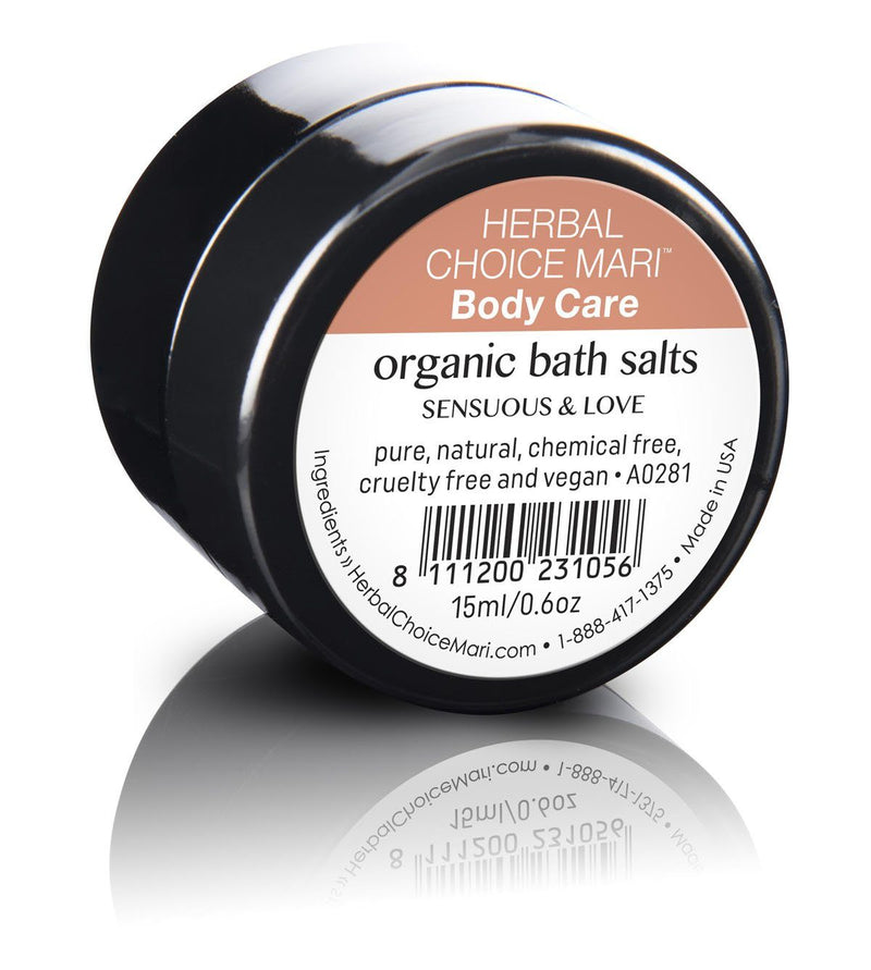 Herbal Choice Mari Organic Bath Salts, Sensuous & Love - Herbal Choice Mari Organic Bath Salts, Sensuous & Love - 0.5floz
