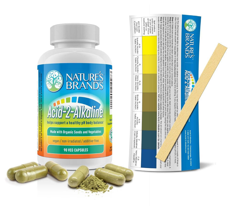 Acid-2-Alkaline Whole Food Alkalizing Vegetarian Capsules; 90-Count, Made with Organic (Include FREE 3 inch Litmus pH Paper with Color Coded Guide) - Acid-2-Alkaline Whole Food Alkalizing Vegetarian Capsules; 90-Count, Made with Organic (Include FREE 3 inch Litmus pH Paper with Color Coded Guide) - Acid-2-Alkaline Whole Food Alkalizing Vegetarian Capsules; 90-Count, Made with Organic (Include FREE 3 inch Litmus pH Paper with Color Coded Guide)