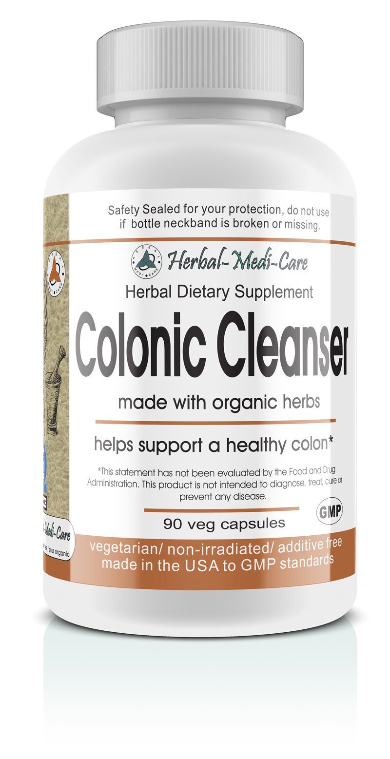 Herbal-Medi-Care Whole Food Colonic Cleanser Vegetarian Capsules; 90-Count, Made with Organic - Herbal-Medi-Care Whole Food Colonic Cleanser Vegetarian Capsules; 90-Count, Made with Organic - Herbal-Medi-Care Whole Food Colonic Cleanser Vegetarian Capsules; 90-Count, Made with Organic