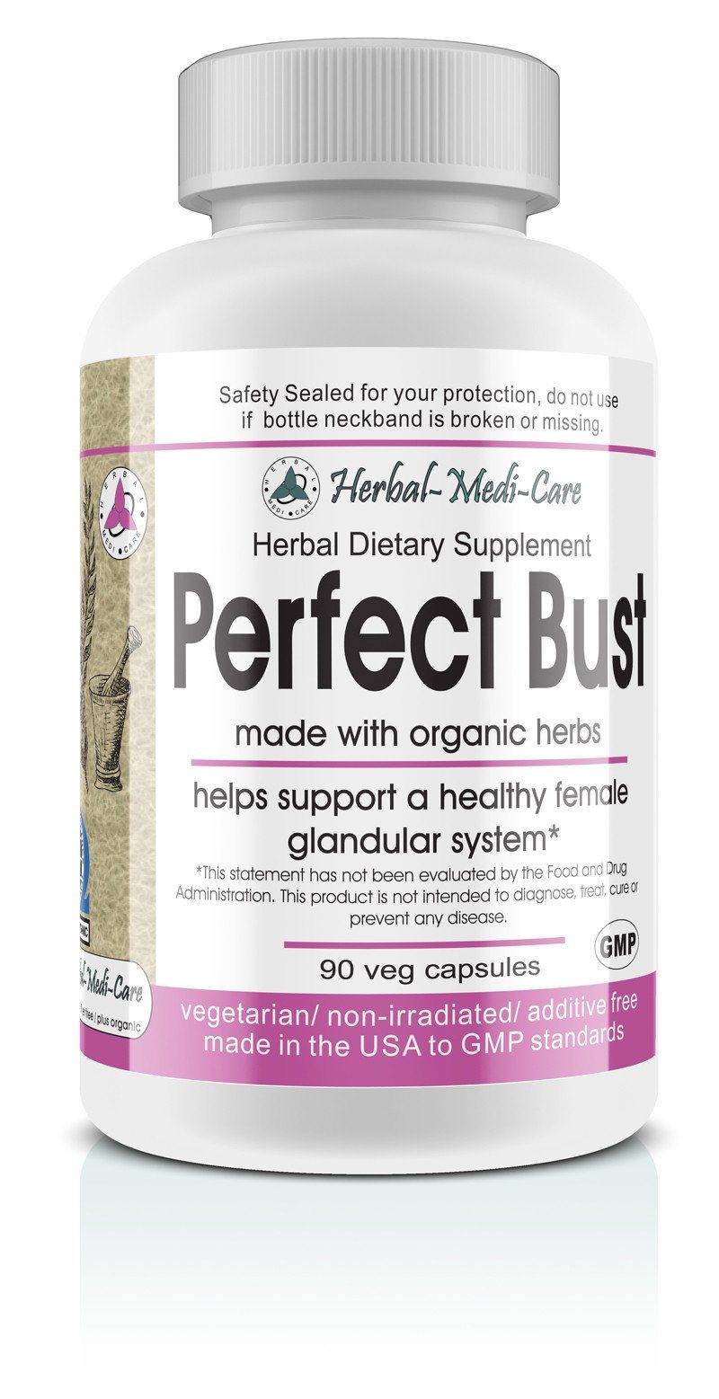 Herbal-Medi-Care Whole Food Perfect Bust (Breast Health) Vegetarian Capsules; 90-Count, Made with Organic - Herbal-Medi-Care Whole Food Perfect Bust (Breast Health) Vegetarian Capsules; 90-Count, Made with Organic - Herbal-Medi-Care Whole Food Perfect Bust (Breast Health) Vegetarian Capsules; 90-Count, Made with Organic