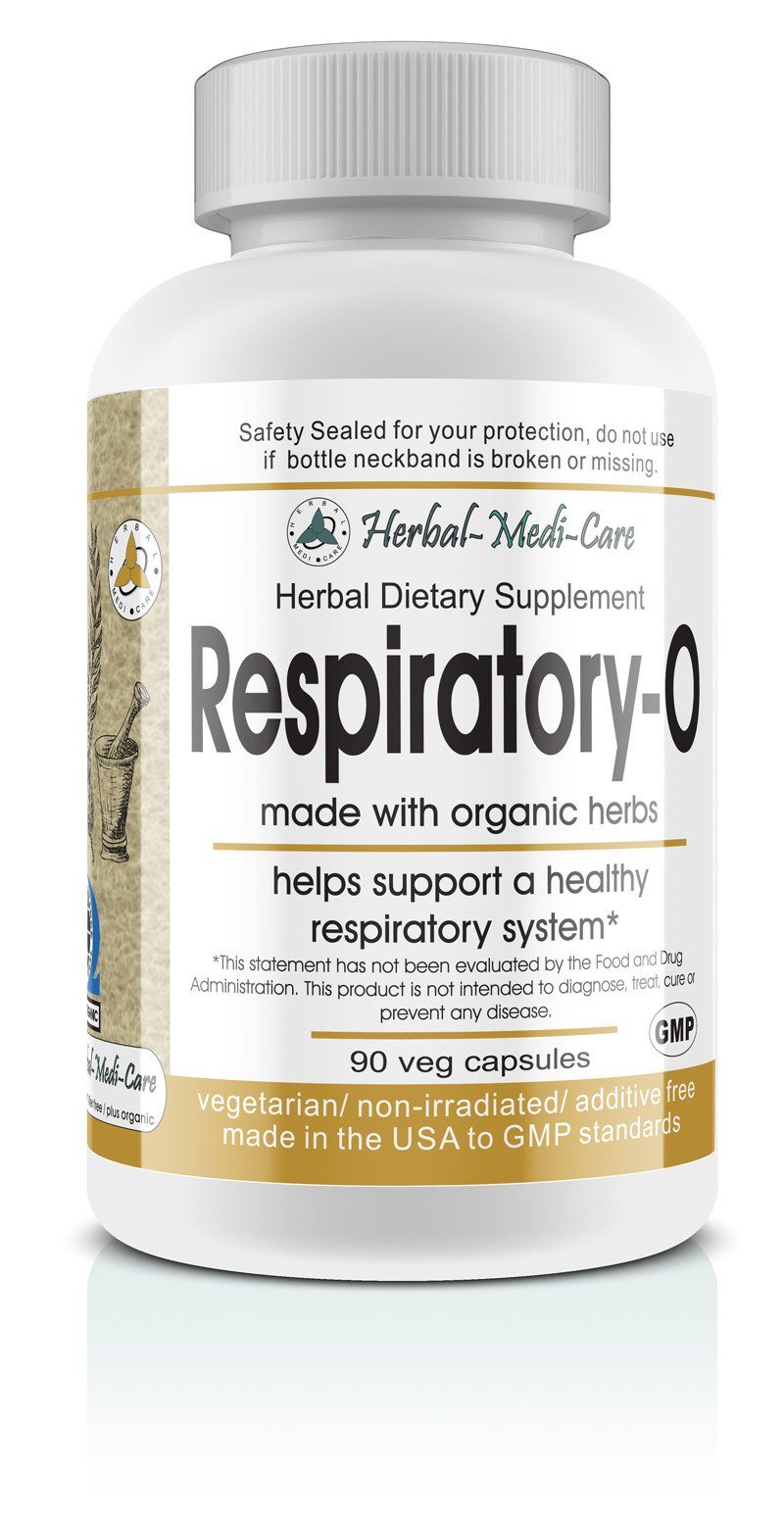 Herbal-Medi-Care Whole Food Respiratory-O (Lung) Vegetarian Capsules; 90-Count, Made with Organic - Herbal-Medi-Care Whole Food Respiratory-O (Lung) Vegetarian Capsules; 90-Count, Made with Organic - Herbal-Medi-Care Whole Food Respiratory-O (Lung) Vegetarian Capsules; 90-Count, Made with Organic